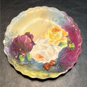 Antique signed hand painted Limoges 6” plate. *